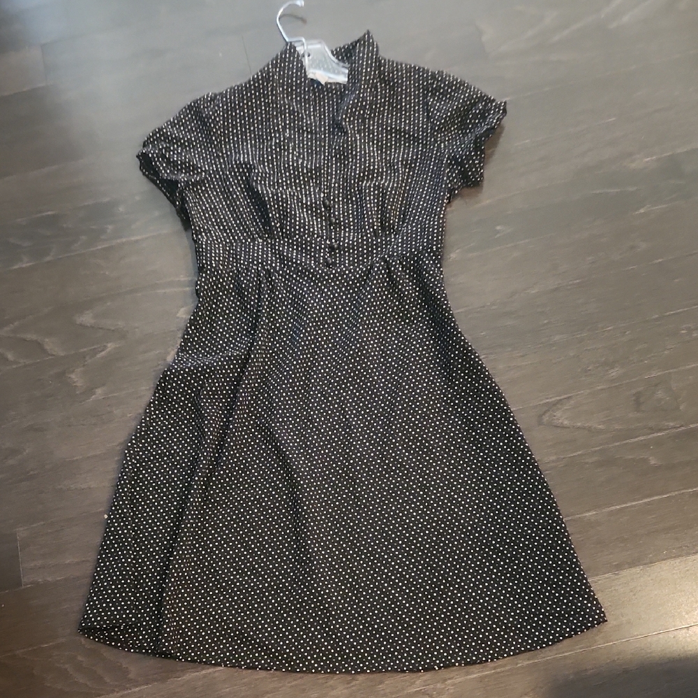 Old Navy Black and White Polka Dot Dress